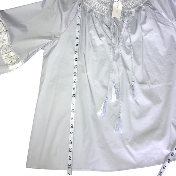 NWT Tasha Apparel Sugar Lips Peasant Boho Balloon Sleeve Lace Detail Top… - Picture 11 of 13